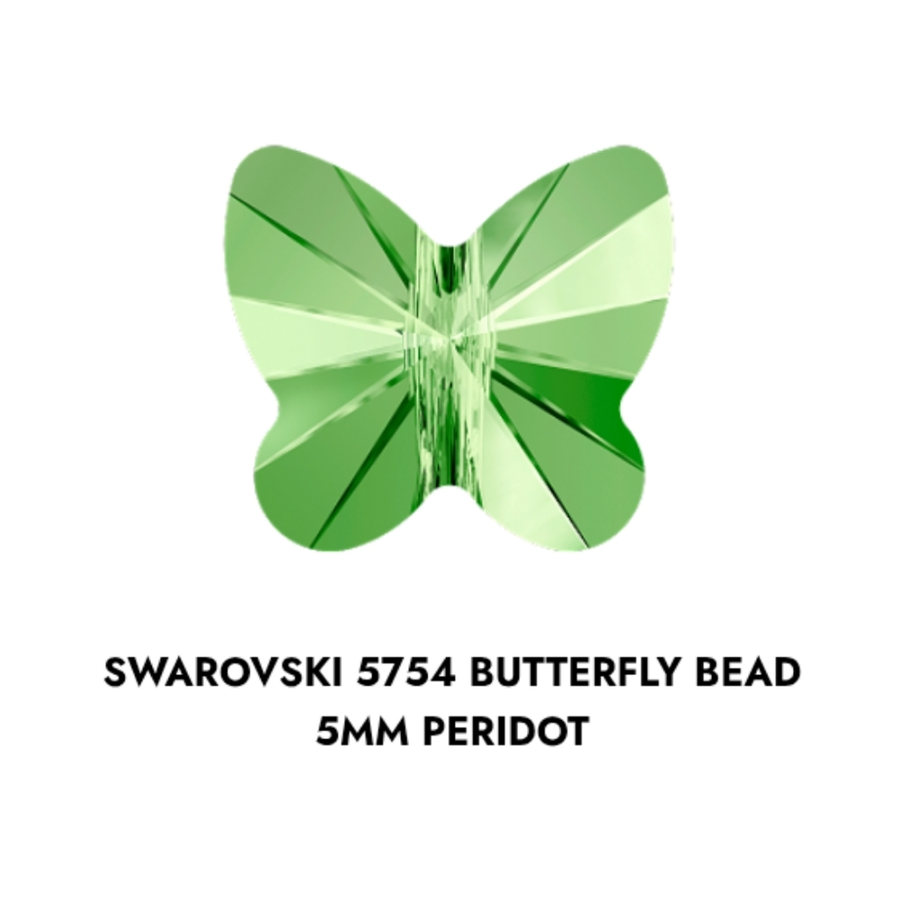Swarovski 5754 720pc 5mm Butterfly Peridot (214) H20-5299CY 9003148523456